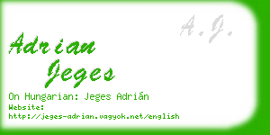 adrian jeges business card
