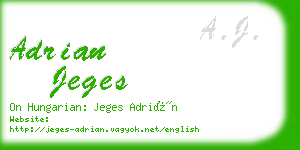 adrian jeges business card